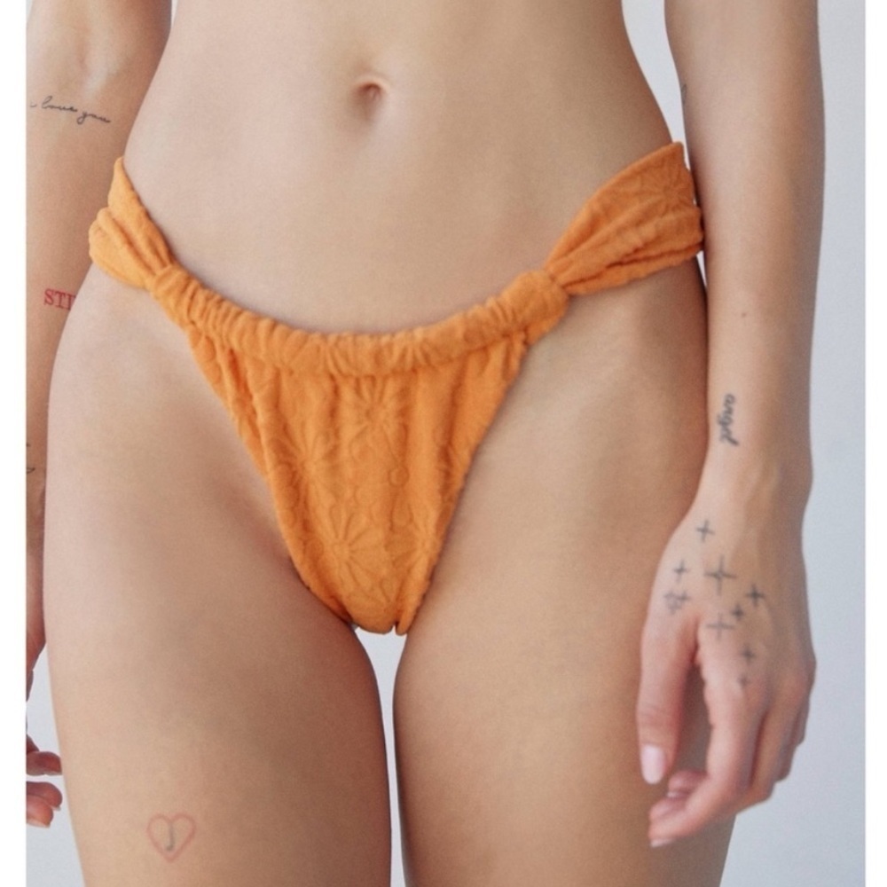 Juillet‎ Josie Bikini Bottom Ginger Orange Floral Size Medium M NWT